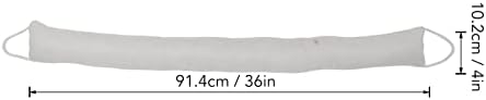 Jinlorion Door Snake Draft Stopper Soft Material Noise Blocking Washable Beige