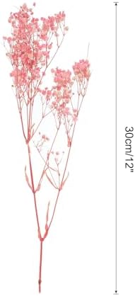 MECCANIXITY Artificial Dried Babys Breath Flowers 17 Inch Light Pink 3 Pcs