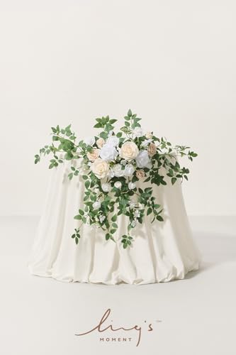 Lings Moment 2PCS Artificial Floral Swags Arch Wedding Centerpieces