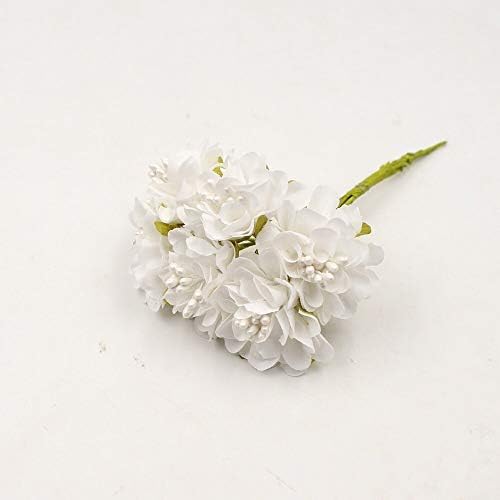 MountRuby 12PCS Gray Artificial Cherry Plum Stamen Bouquet