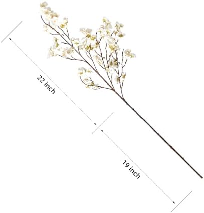 4 Pcs Artificial Cherry Blossom Flower Branches for Home Decor Spring Centerpieces