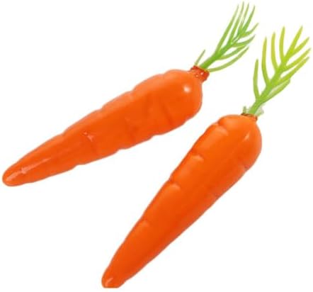 Pokinge 60pcs Artificial Carrots Mini Plastic Decorations