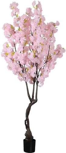 68ft Tall Pink Artificial Cherry Blossom Tree with Sturdy Pot
