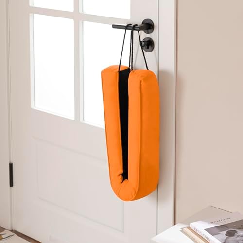 Sunolga 38 Inch Weighted Door Draft Stopper - Orange
