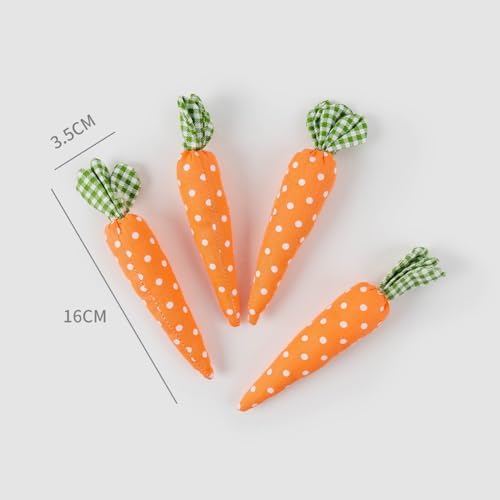 GSHLLO 6 Pcs Artificial Fabric Carrots Easter Decor