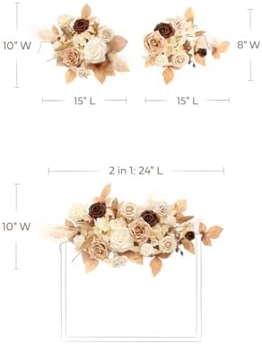Lings Moment 2pc Fall Wedding Artificial Floral Swag Welcome Sign Garland