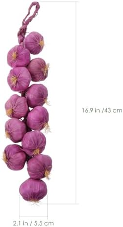 MAGICLULU Artificial Garlic Skewers 2pcs White Purple