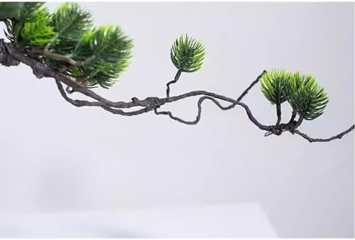 Faux Bonsai Tree with Colorful Ceramic Vase Set