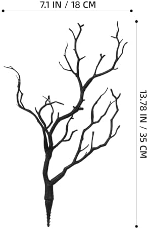 Artificial Antler Dried Tree Branches 4pcs Black Plastic Manzanita Decor