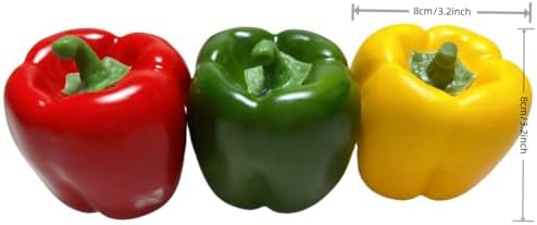 12pcs Artificial Bell Peppers for Kitchen Decoration