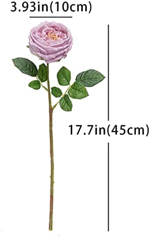 Vivid Pink Roses Peonies Artificial Flowers 4pcs