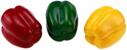 HEVSTIL 3Pack Artificial Bell Peppers for Decor and Photography