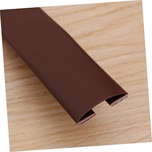 HOMSFOU Door Draft Stopper Seal Strip Brown Adjustable Weatherproof Sound Insulation