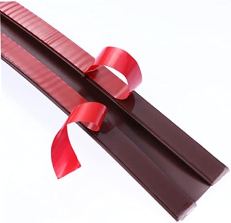 HOMSFOU Door Draft Stopper Seal Strip Brown Adjustable Weatherproof Sound Insulation