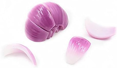 20Pcs Artificial Onion Slice Lifelike Vegetable Decor Prop