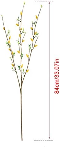 Firlar 6PCS Artificial Silver Pussy Willow Branches 33 Inch