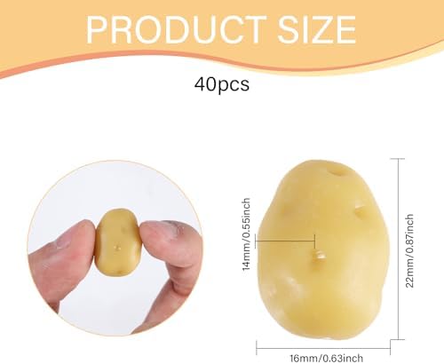 CHGCRAFT 40 Pcs Mini Artificial Potatoes Farmhouse Decor