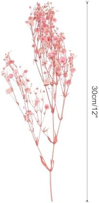 MECCANIXITY Artificial Dried Babys Breath Flowers 12 Inch Light Pink