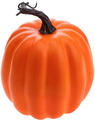 Woration 5 Inch Artificial Orange Pumpkin Decor