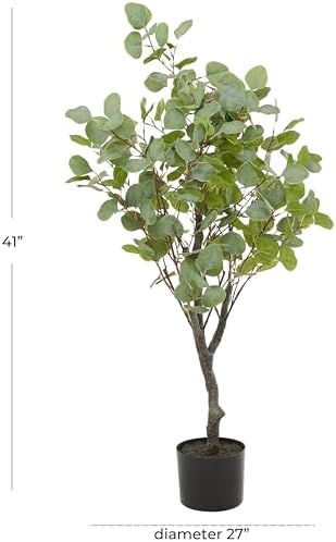 Deco 79 Faux Foliage Eucalyptus Artificial Tree 27x27x41 Green