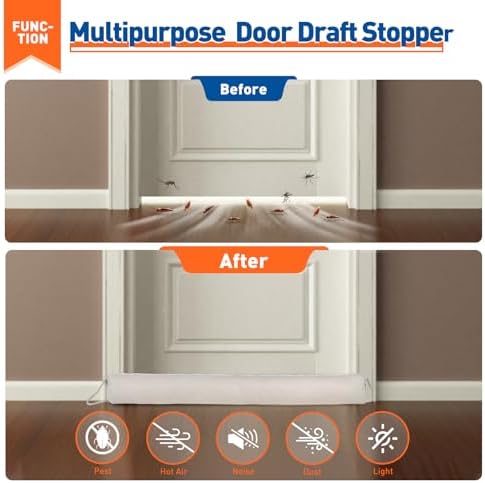 MAGZO Door Draft Stopper 32 Inch - Beige
