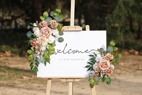Flrunwu Artificial Flowers Pack of 2 Wedding Centerpieces Decorations