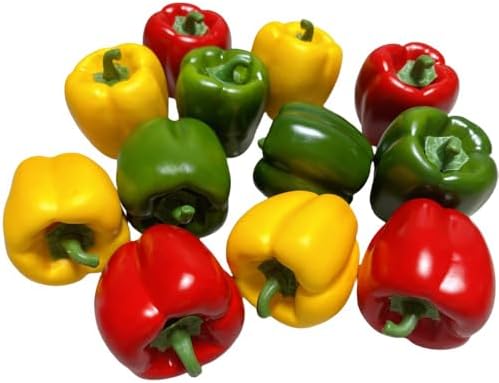 12pcs Artificial Bell Peppers for Kitchen Decoration