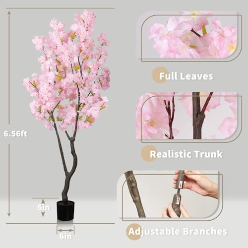 Realistic Pink Cherry Blossom Artificial Tree 65ft