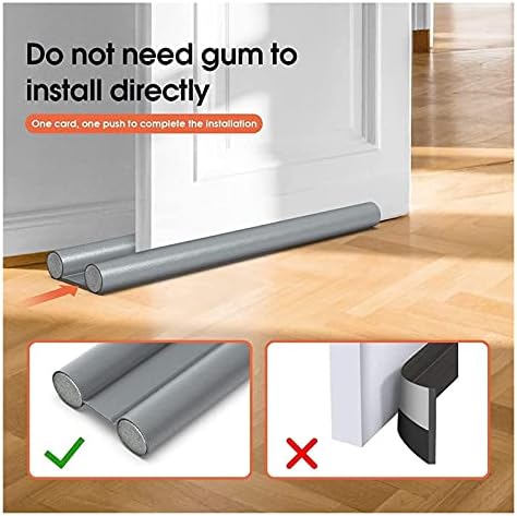 Orange Door Draft Stopper for Home Comfort