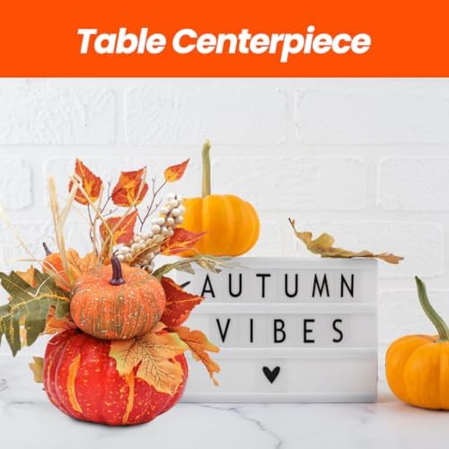Fall Centerpieces for Tables - Artificial Pumpkin Decor