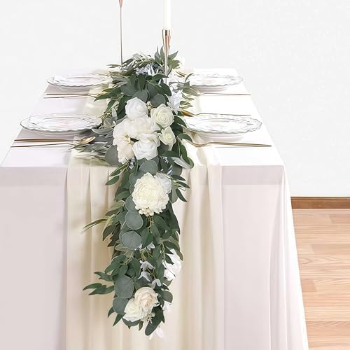 Flower Garland Wedding Backdrop Decor 6 Ft Eucalyptus Rose