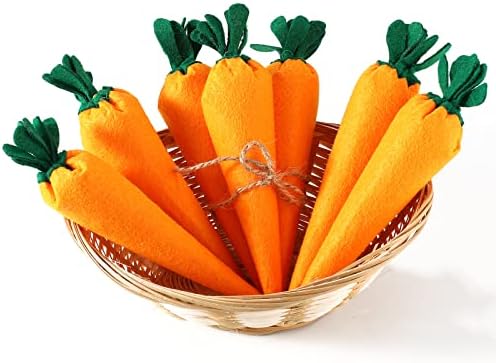 Skylety 8 Piece Easter Carrots Decor Toy