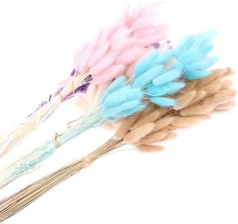 Kungzunmolds Artificial Flowers Decor 50Pcs 35cm Nature Bunny Rabbit Tail