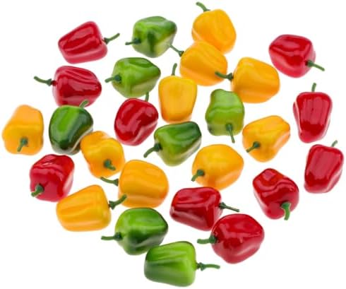 30PCS Artificial Bell Peppers Decorative Vegetables
