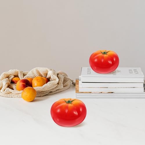 DECHOUS 4Pcs Artificial Tomatoes for Home Kitchen Decor