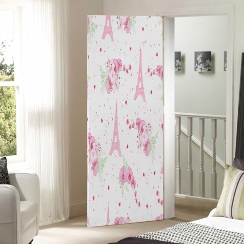 Susiyo Romantic Paris Pink Halloween Door Cover