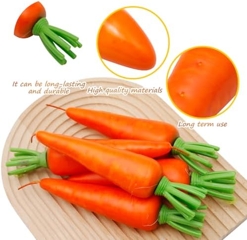 15Pcs Artificial Carrots for Kitchen Decor Photography Props