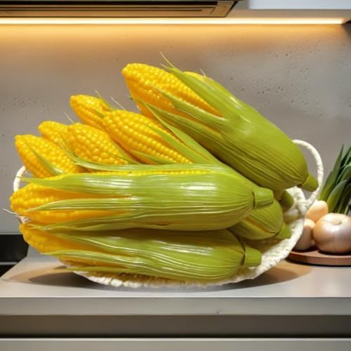12PCS Realistic Artificial Plastic Corn Cob Decorations