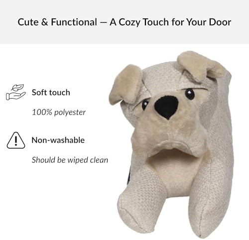 Adorable Dog Draft Stopper 35 Inch Oat Biscuit