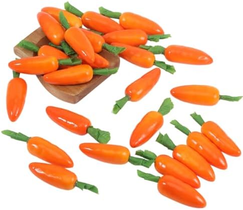 CHGCRAFT 25pcs Artificial Carrots for Easter Decor