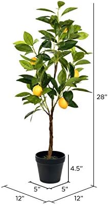Vickerman 28 Artificial Potted Lemon Tree