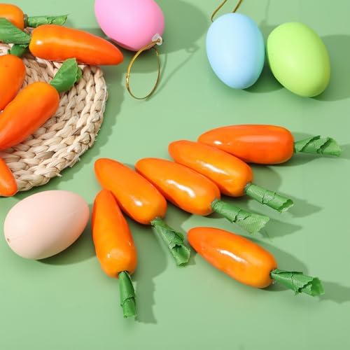CHGCRAFT 25pcs Artificial Carrots for Easter Decor