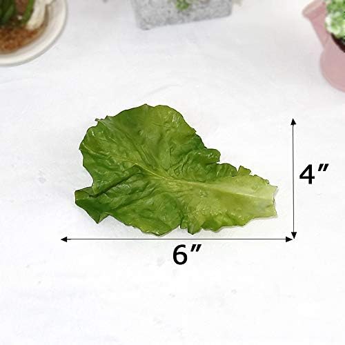 Nice Purchase 6pcs Simulation Green Lettuce Leaves Fake Vegetable Model