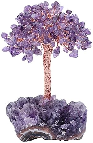 Healing Crystals Money Tree with Amethyst Base