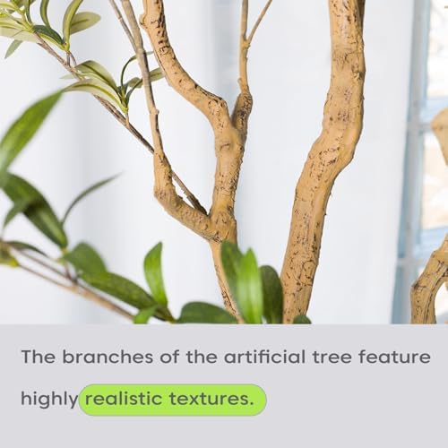 Artificial Olive Tree with White Pot - 5FT Tall Indoor Plant