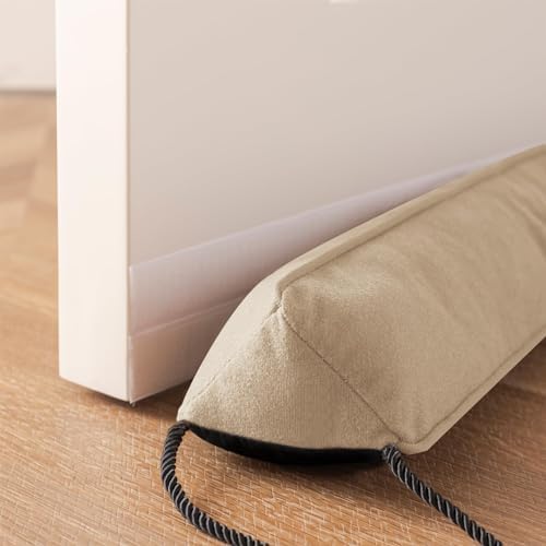 Sunolga 2 Pack 36 Inch Weighted Door Draft Stopper Beige