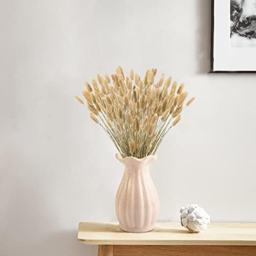 Uieke 17 Inch Natural Bunny Tails Dried Flowers 120 Pcs