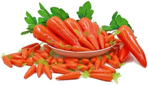 40pcs Fake Carrots Plastic Easter Decorations