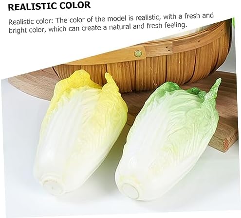 Lifelike Fake Cabbage Artificial Vegetable Decor for Home and Kitchen
