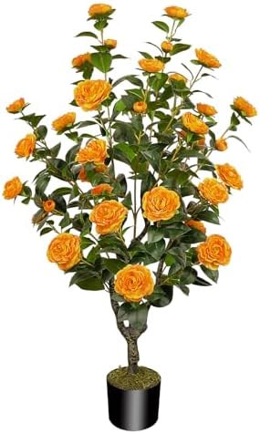433 Inch Artificial Camellia Tree with Flowers